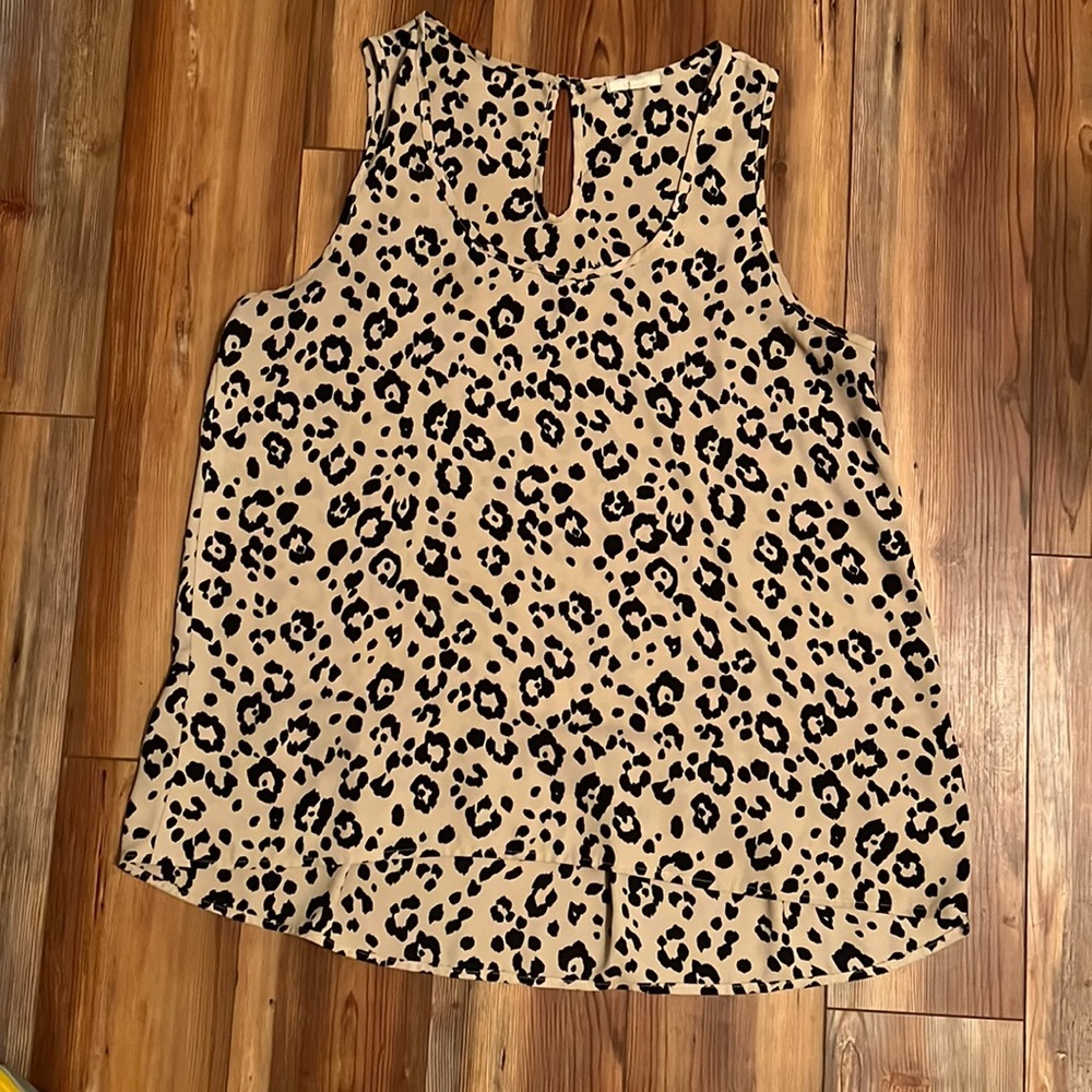 Pleione high low cheetah tank
